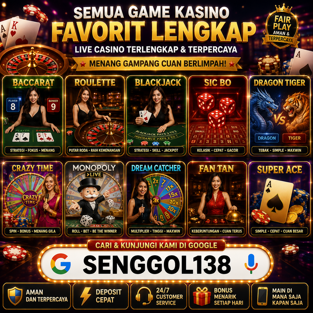 Roulette Live Casino Senggol138